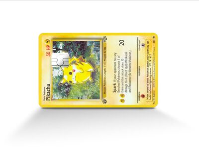 Pikachu Pokemon Karte Skin Meme Kredit Aufkleber Debit Cover Hülle Wasserdicht Vinyl