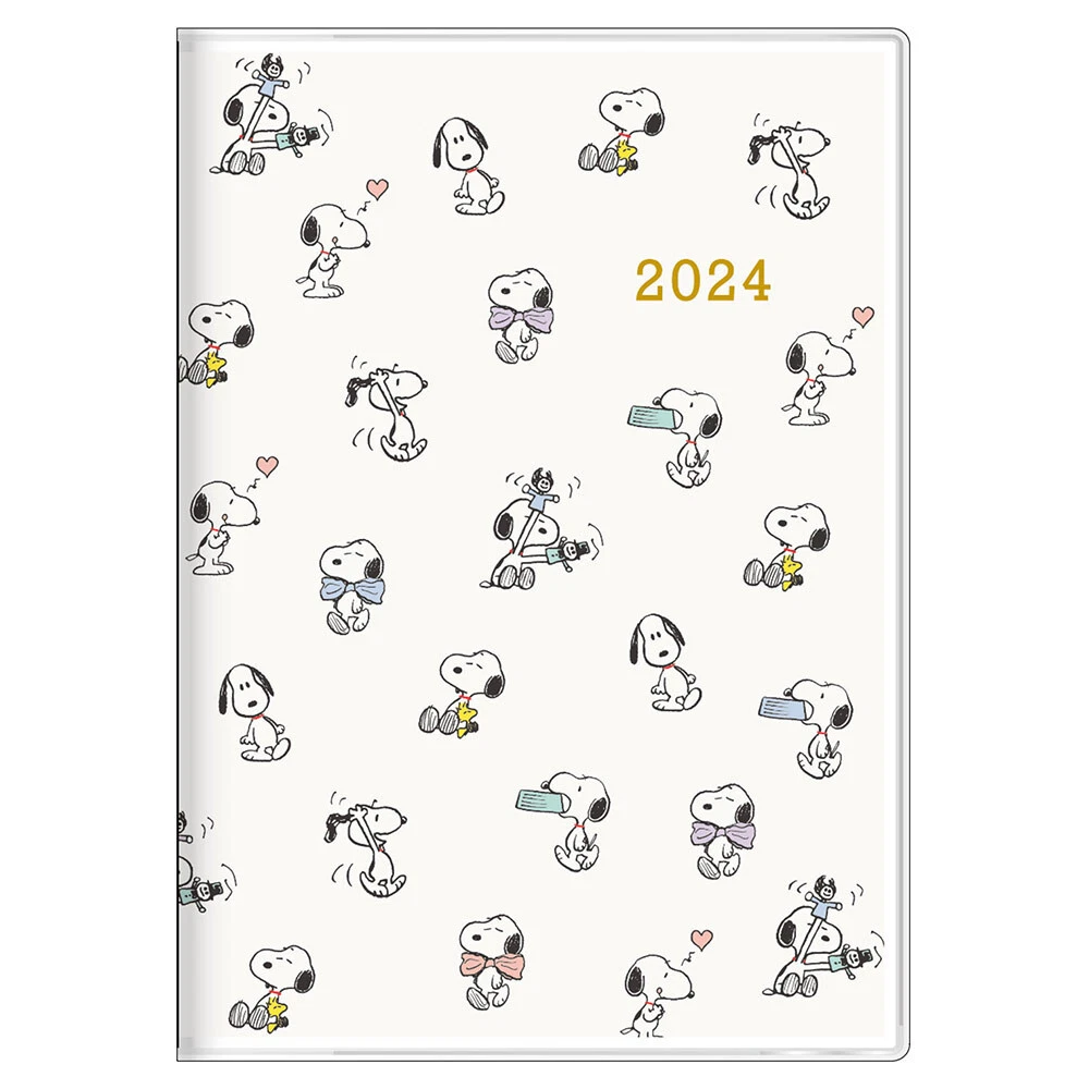 2024 Schedule Book Agenda Planner Sunstar Snoopy B6 Monthly Self Management  #02