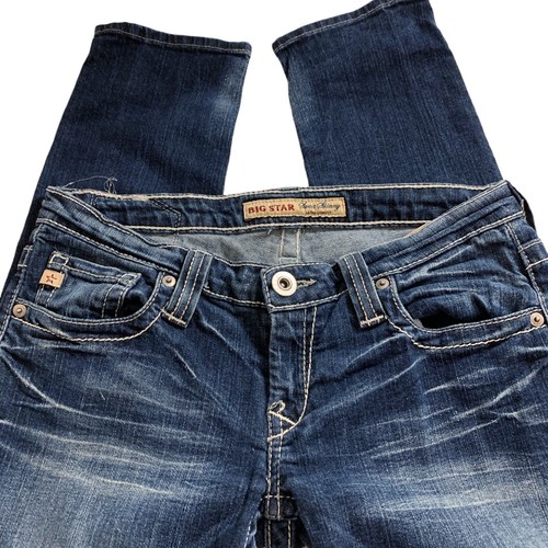 BIG STAR Sweet Skinny Ultra Low Rise Fit Dark Wash Womens 28 L - Picture 3 of 12