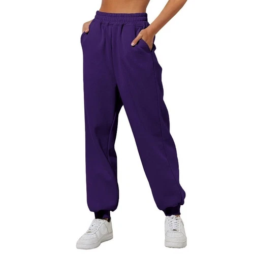 Womens Joggers Tracksuit Bottoms Closed Hem Soft Ladies Trousers Jogging Pants - Picture 32 of 38
