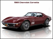 1969 Chevrolet Corvette New Metal Sign Large Size - Great Restoration 1969 Chevrolet Corvette New Metal Sign Large Size - Great Restoration