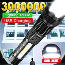 Super Bright LED Tactical Torch Flashlight Camping Outdoor Lamp USB Rechargeable