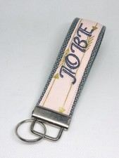 wristlet handmade Key Fob/ Rose Gold/ Arrows / Monogram/ Gray / Pink