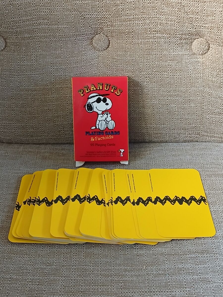 Rare Peanuts Playing Cards And Factoids 55 Cards Snoopy