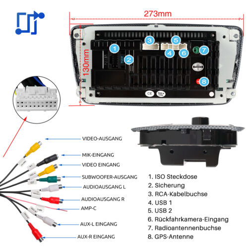 Für Seat Ibiza IV 6J 6P 2009-13 32GB Android 14 Autoradio Apple Carplay Navi RDS - Bild 13 von 14