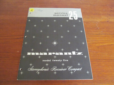 Marantz 25 Factory Service Manual (Original, Paper)