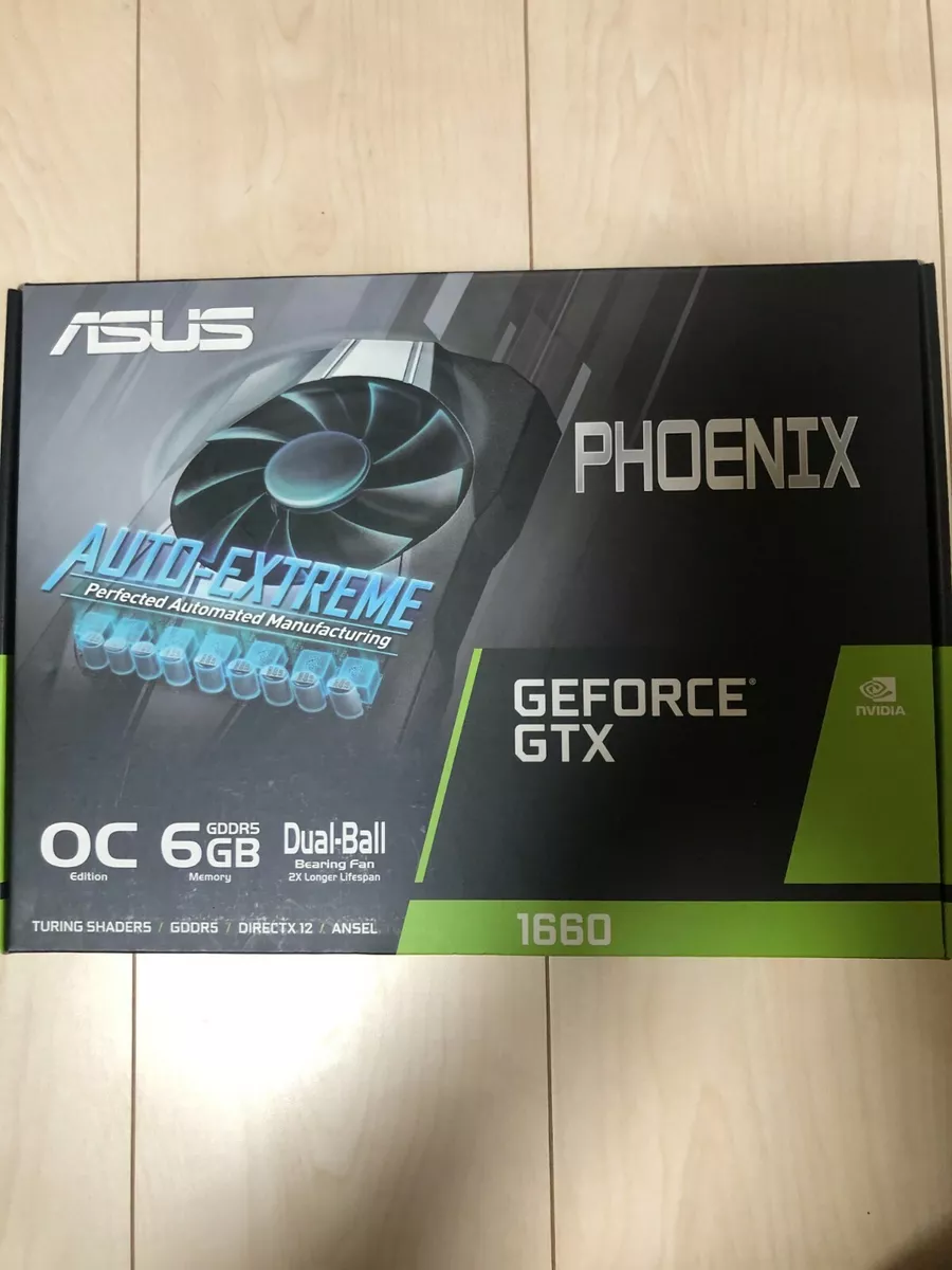 ASUS NVIDIA GeForce GTX 1660 6G PH-GTX1660-O6G Dual ball bearing