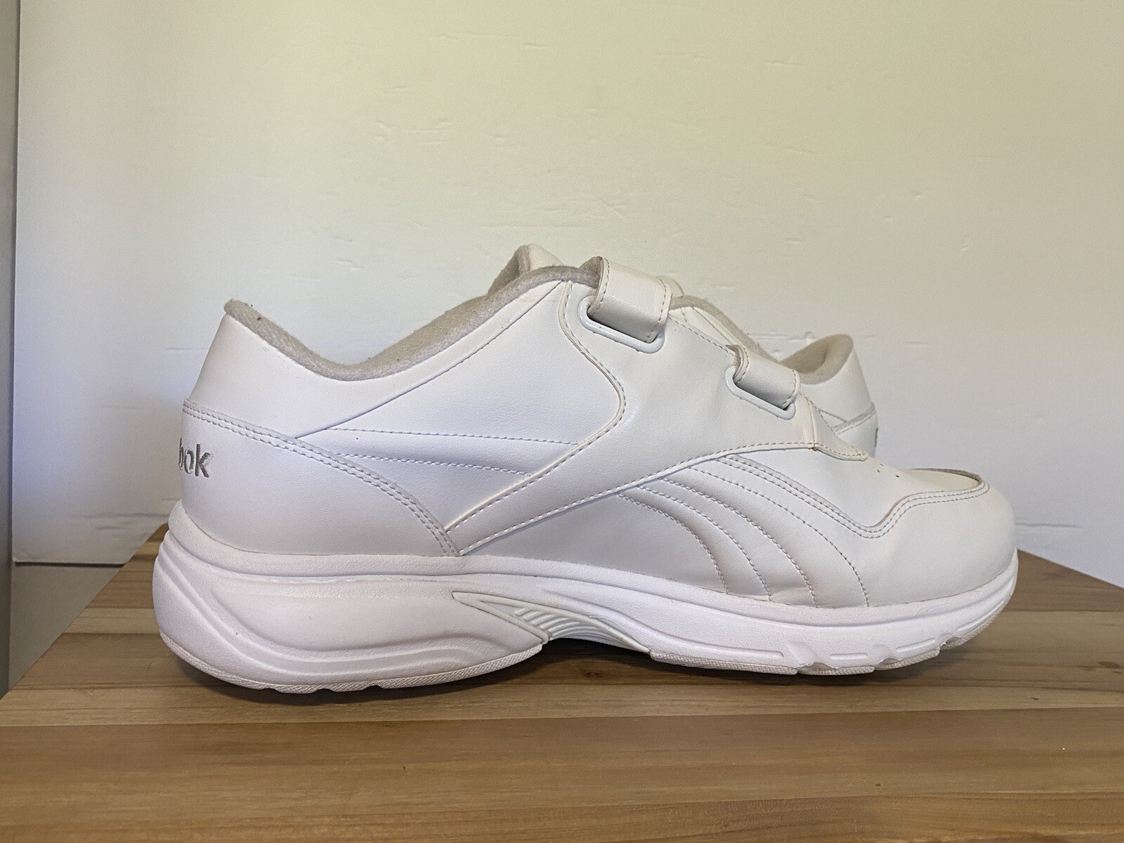 Reebok Mens Work N Cushion Deluxe II White Walking Shoes w/Hook & Loop Sz 12 4E image 7