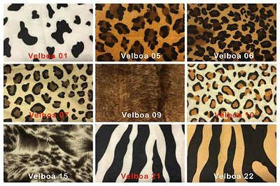 Stoff Tierfell Fellimitat Kunstfell Kurzhaar Meterware Animalprint -dünne Ware-