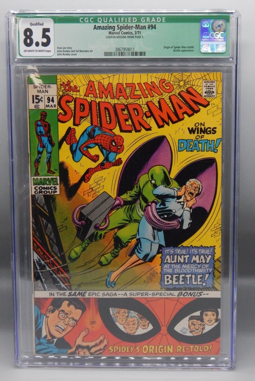 Amazing Spiderman #39 CGC 8.5 OW/W – elitecomicsource