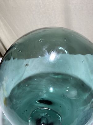 Japanese Glass Fishing Float Hand Blown Vintage Large Ball Buoy