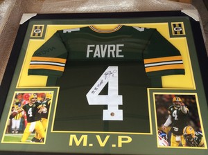 brett favre framed jersey