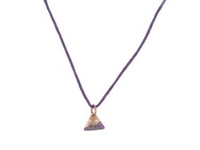 PENDENTIF DODO POMELLATO PRECIOUS TAG SUR CORDON OR 9K AMETHYSTE NECKLACE 200€