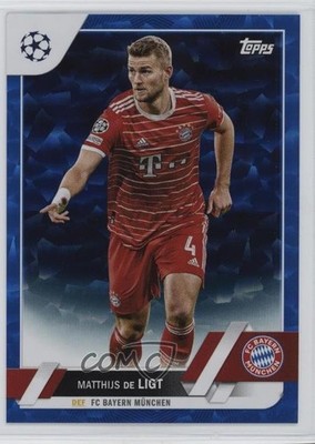 2022 Topps UEFA Club Competitions Blue Icy Foil /99 Matthijs de Ligt #161 1m57