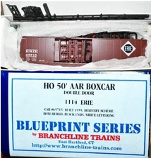 Branchline Trains 1114 HO Scale Erie 50'' AAR Boxcar Double Door Kit #65715
