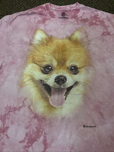 The Mountain Pomeranian Puppy Pink T-Shirt Size 2XL Tie Dye Dog - Picture 8 of 13