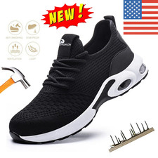   Indestructible Safety Work Shoes Steel Toe Breathable Work Boots Mens Sneakers