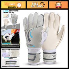 Guantes de portero de fútbol para niños y adultos - Guantes de portero de látex súper agarre, 4+3