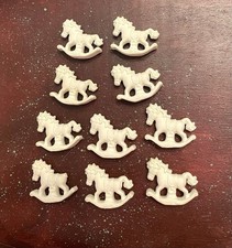 LOTTO DI 10 CAVALLI A DONDOLO IN CERAMICA 1,5” NON FINITI.   FINITURA E FUOCO!   😍