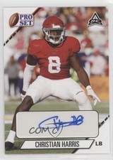 2021 Leaf Pro Set College Auto Christian Harris #PS-CH1 Auto 0a3