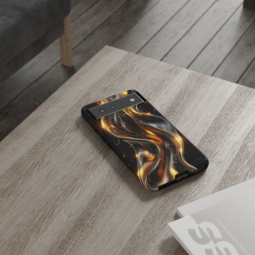 Elegant Black Smoke and Gold Ribbon Design, For iPhone, Google Pixel & Galaxy - 第 100/120 張圖片