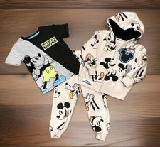 Disney Mickey  Friends 3pc Fleece Set Jacket Jogger T-shirt Boys 4T Goofy