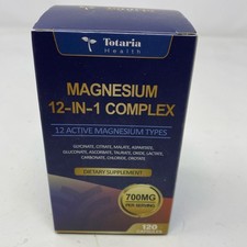 Totaria Magnesium 12-in-1 Complex 700mg Vegan, 120 Capsules