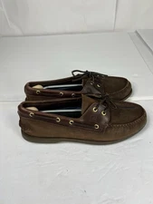 SPERRY TOP-SIDER Men Boat Shoes Leeward Brown Men 2-Eye Size 11.5 M