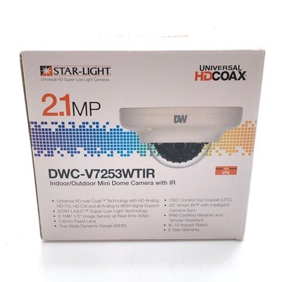 NEW Digital Watchdog DWC-V7253WTIR 2.1MP Indoor/Outdoor Mini Dome IR Camera
