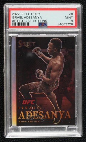 Israel Adesanya #8 2022 Panini Select UFC Artistic Selections card