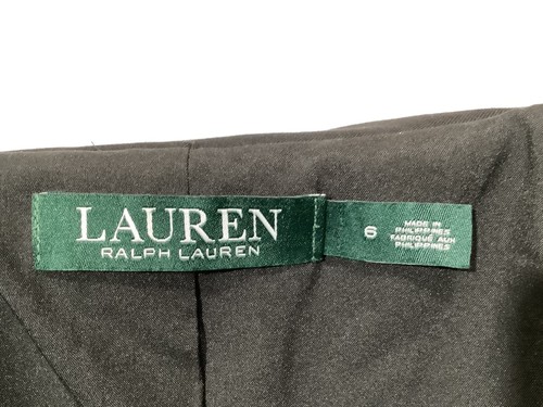 Lauren Ralph Lauren Blazer Womens 6 Black Double Breasted Silver Button Jacket - Picture 6 of 16