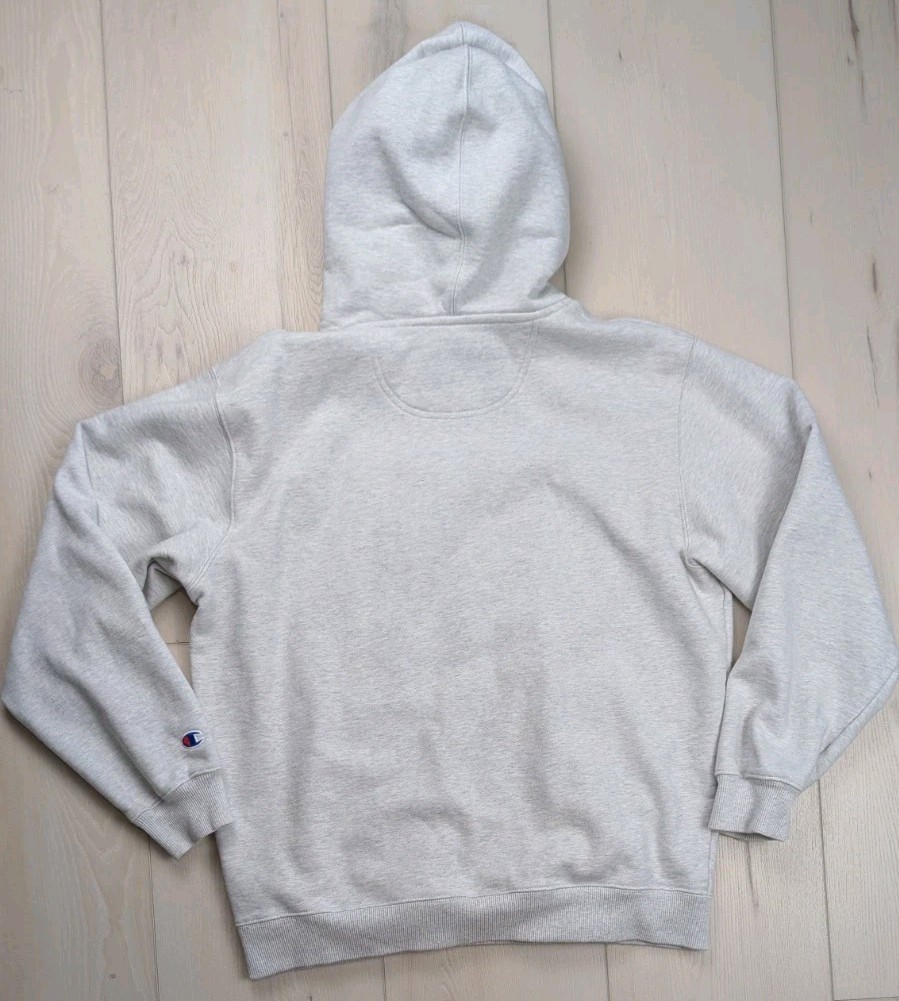 Supreme x Champion Label Hooded Hoodie Sweatshirt Mens L Light Gray Streetwear thumbnail 8