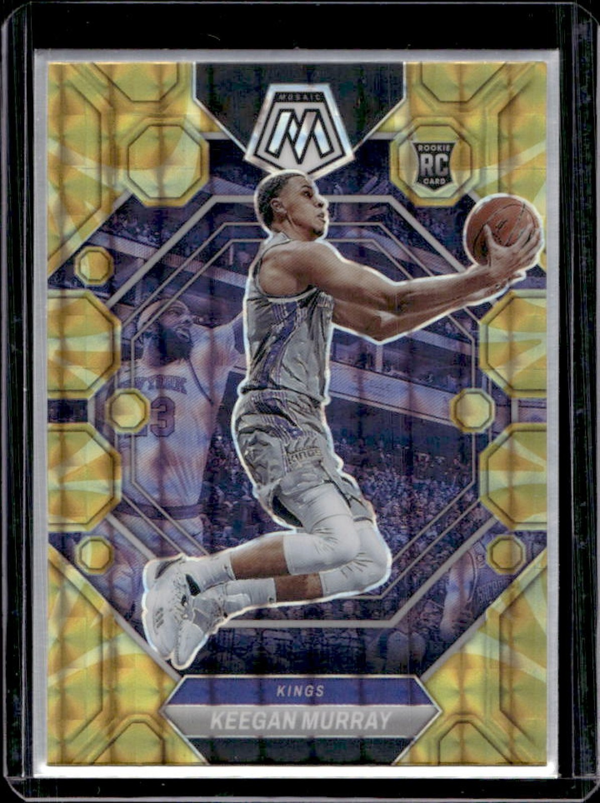 2022-23 Mosaic Keegan Murray RC Reactive Yellow #227 Kings