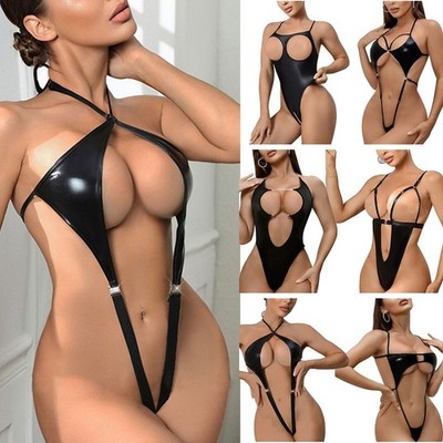 Womens Monokini Bikini Lingerie Sexy Micro Thong Anime Costume Extreme Swimwear