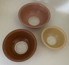 Vintage Pyrex Nesting Mixing Bowls Pastel Colors Clear Bottom 322 323 325