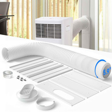 Portable Air Conditioner Window Vent Kit With 82 Length 5.9 Diameter Exhaust Portable Air Conditioner Window Vent Kit With 82 Length 5.9 Diameter Exhaust