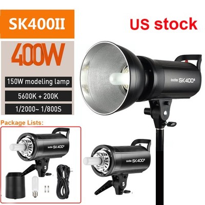 Godox SK400II Strobe Flash Light Bowens 400ws with 150W Modeling Lamp For Studio