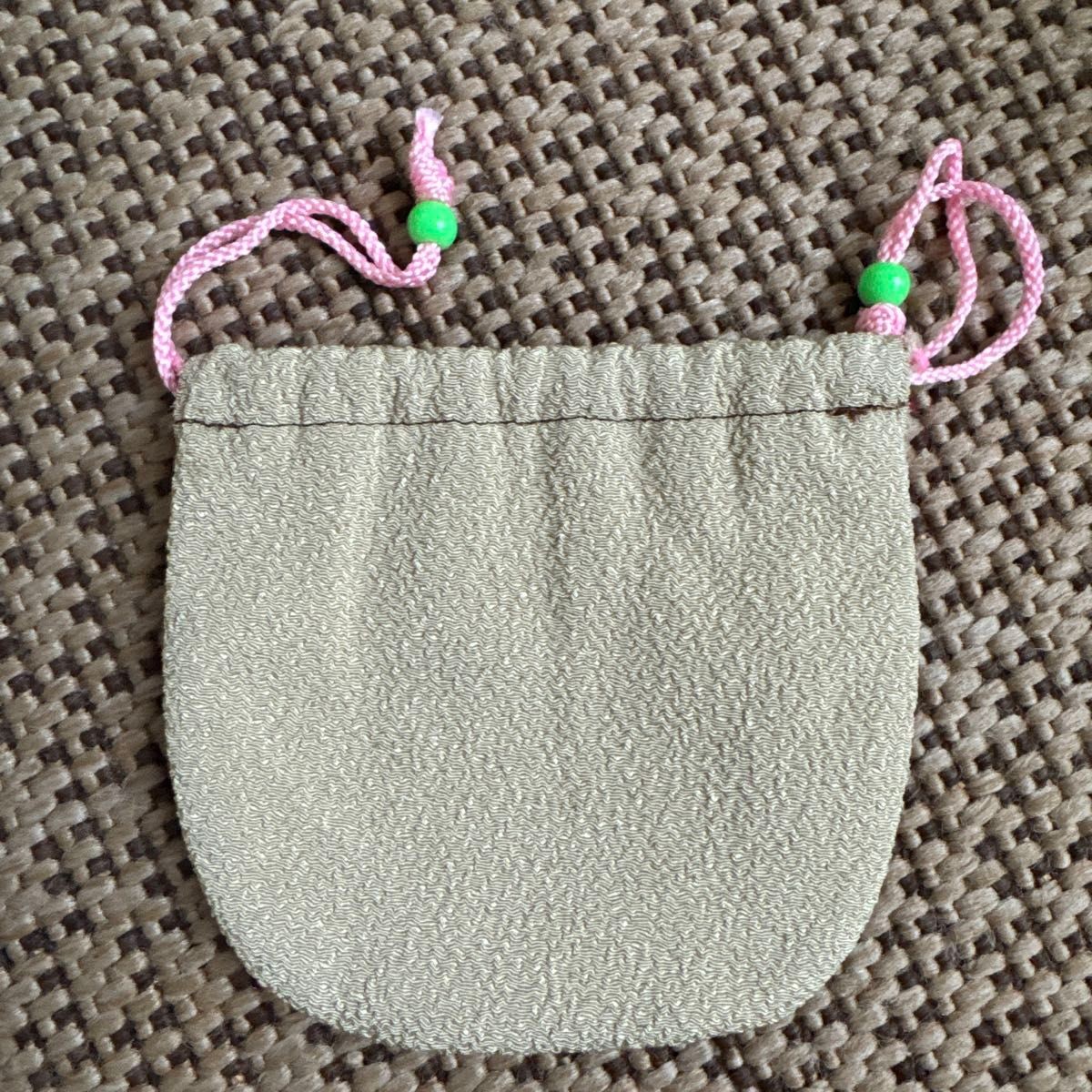 Japanese pattern drawstring bag patchwork tie-dye… - image 2