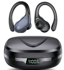 Wireless Earbuds Bluetooth 5.3 Sports Wireless Headphones Over-Ear Earbud, Black