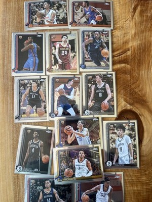 Topps Chrome 2025-26 NBA 14-Card Lot Chrome RC of OKC, Spurs, Suns, Nets, GSW +
