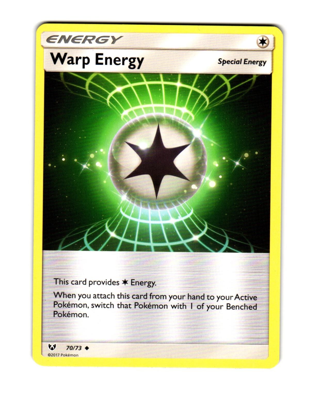 WARP ENERGY 70/73 UNCOMMON SHINING LEGENDS POKEMON MODERATELY PLAYED