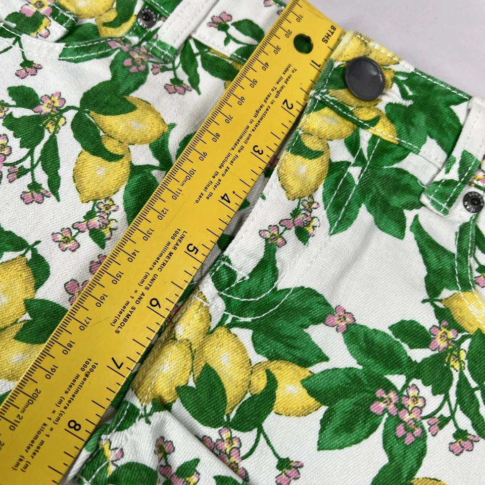 Mini Pantalones Cortos De Colección Tiro Medio Estampado Limón Denim Corte Talla 2 Pantalones de mezclilla Londres Foto 2 de 4
