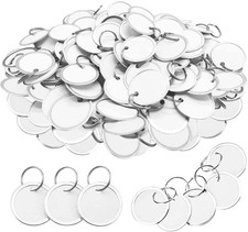 180 Pieces Metal Rim Tags Key Tags Round Paper Tags