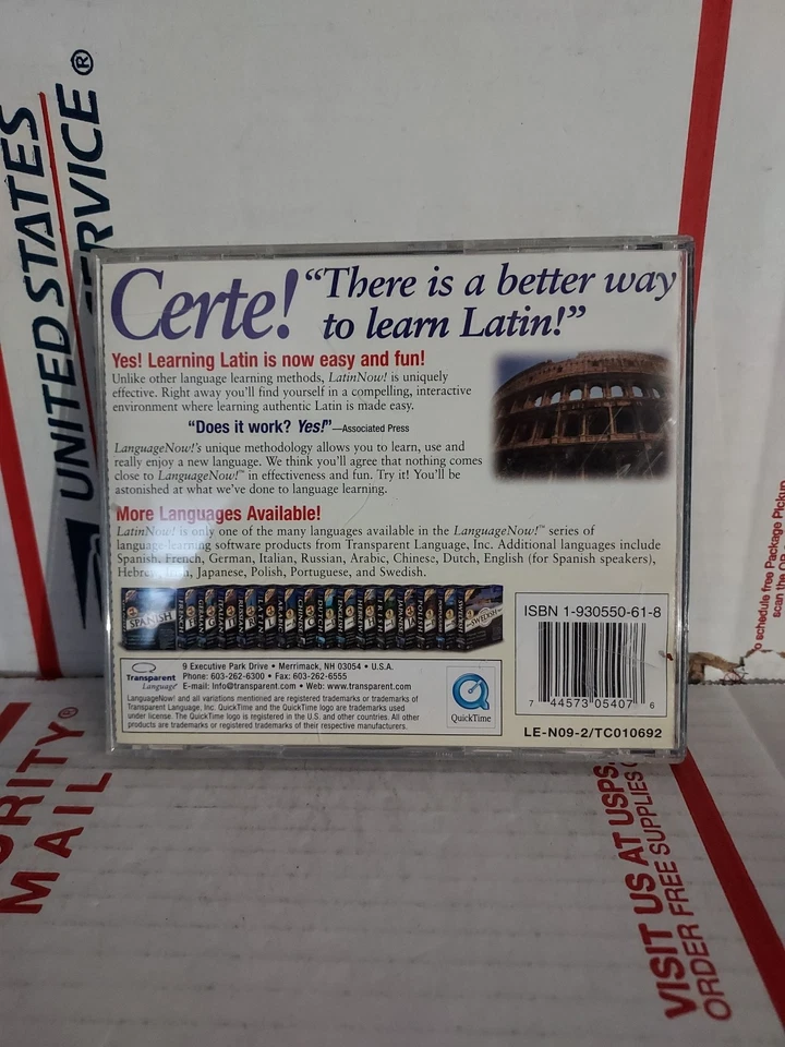 Aprende latín ahora transparente aprendizaje de idiomas programa maestro PC CD-ROM - #162h Foto 2 de 2
