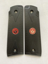 Ruger Mark IV 22/45 Custom Grips Checkered With Red Medallion Mark 4 22/45
