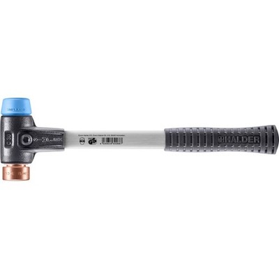 HALDER SIMPLEX Schonhammer Ø 30 mm TPE-soft blau / Kupfer Hammer Gummihammer