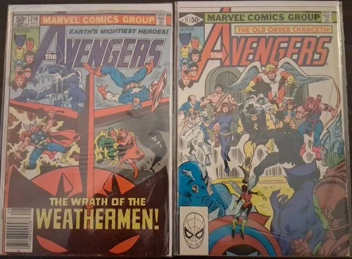 2 Vintage Bronze Age Marvel The Avengers 210 & 211 Comic Book Lot