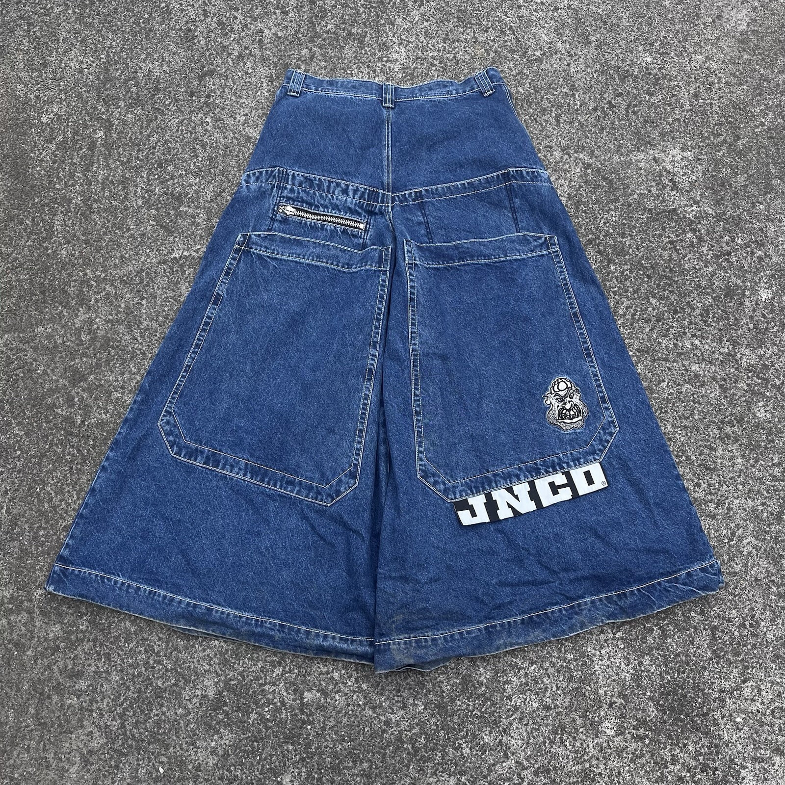 JNCO Wide Leg Raver Jeans Size 34x31 Black Vintage Y2K Denim Tiger Brand 22in