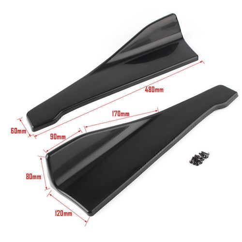 48cm Skirt Bumper Lip Skid/Scuff/Scrape Protector Strip Spliter Rear Side Auto - Picture 8 of 10