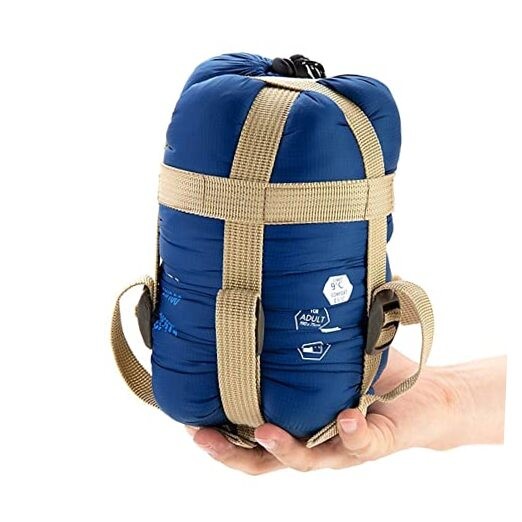 Lightweight Waterproof Warm Weather Sleeping Bag - Compact & Portable Dark Blue